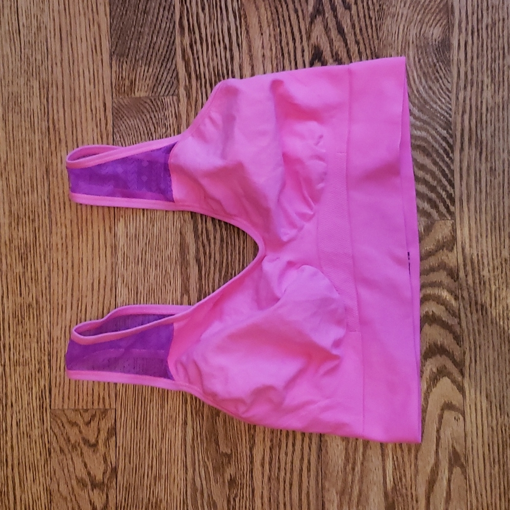 (XL) Hanes Neon Sports Bra Lace Activewear Running Athletic Sporty Comfy Support